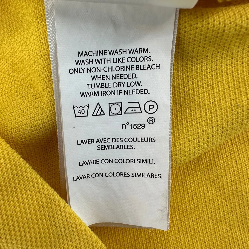 Polo Ralph Lauren Mens Custom Slim Fit Pique Polo Shirt Yellow Small RN 41381